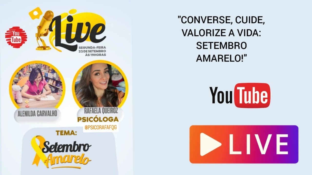 CONVERSE, CUIDE, VALORIZE A VIDA: SETEMBRO AMARELO