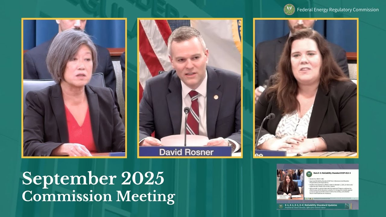 FERC Commission Meeting | September 2025 Open Meeting
