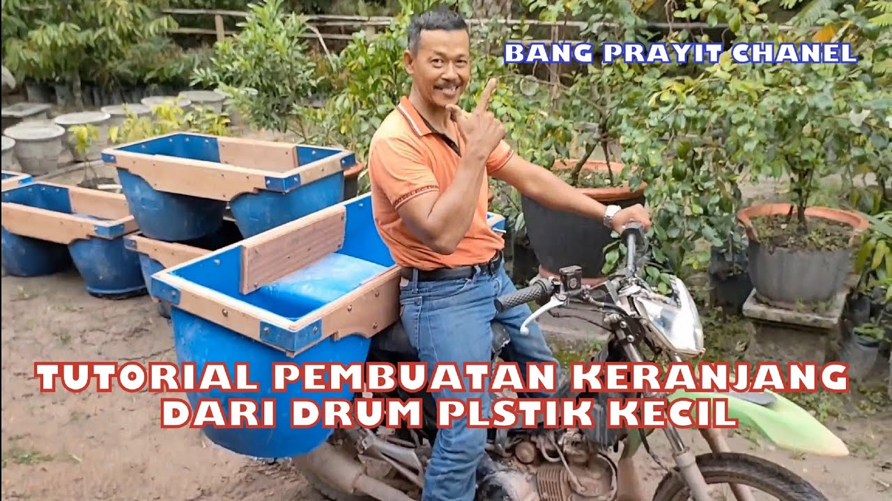 Tutorial pembuatan Keranjang dari Drum plastik