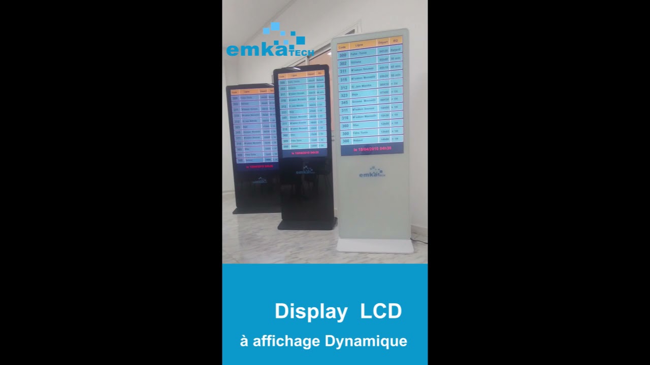 emkaTECH Borne interactive a affichage dynamique