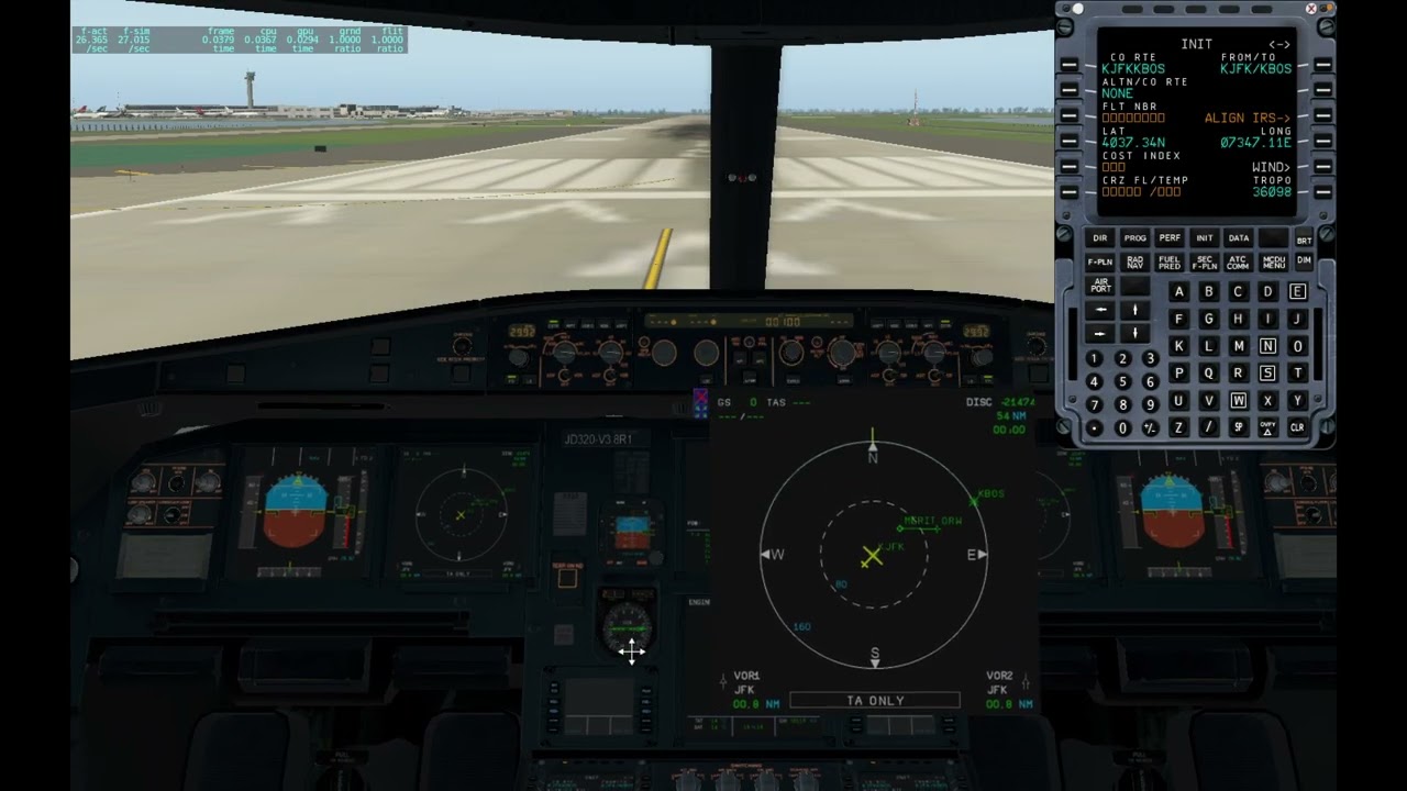 A320 Load a F-PLN in the FMS MCDU, 4K, JarDesign A320
