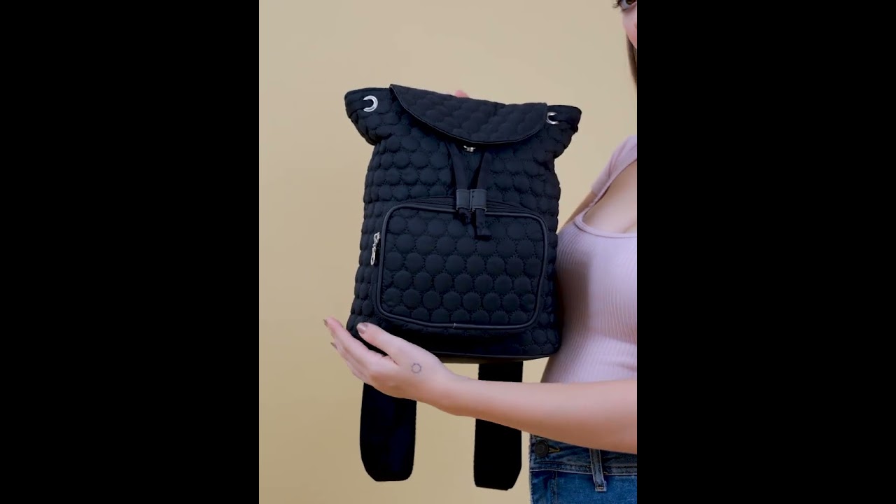 Anekaant Uno Black Quilted Polyester Sling Bag (ADB5188A)
