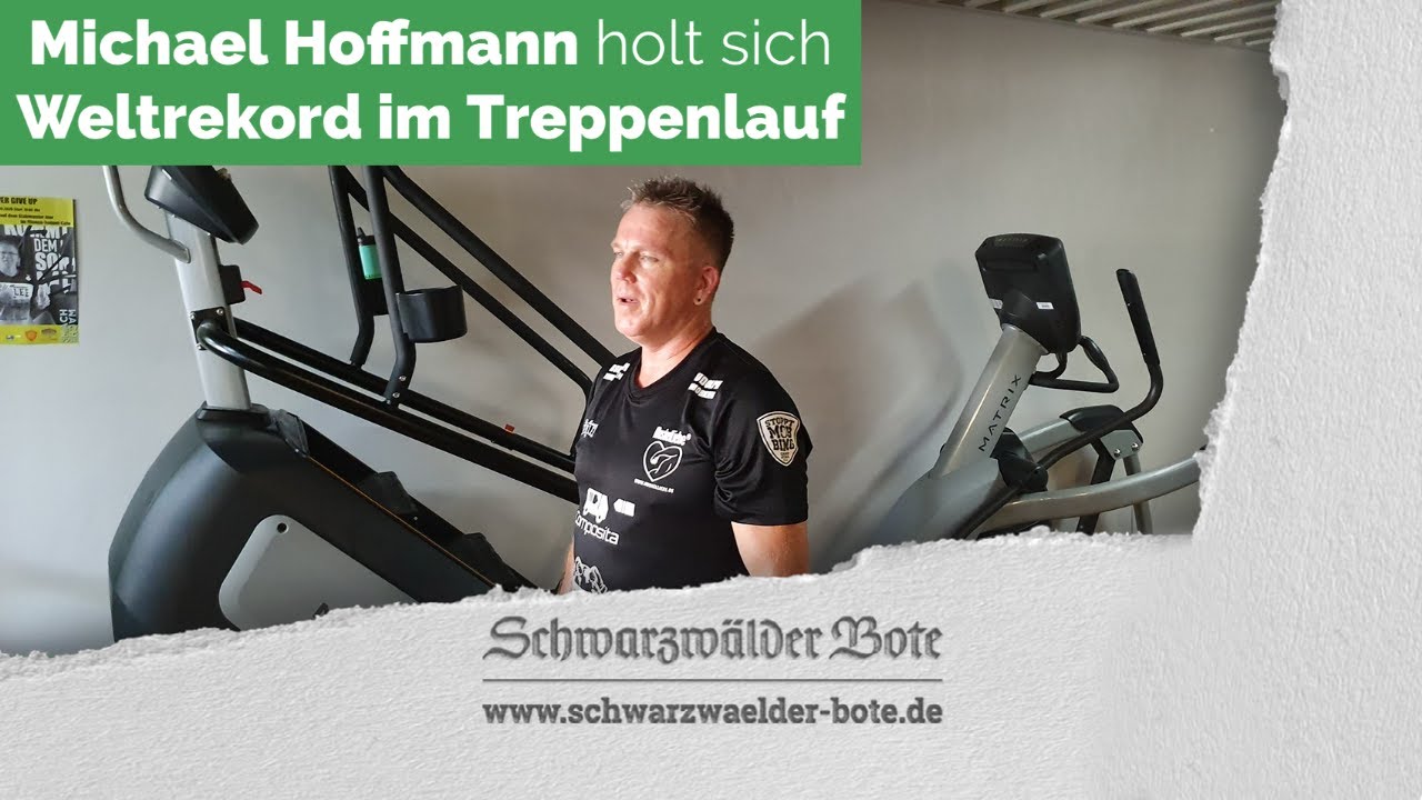 Michael Hoffmann holt Weltrekord im Treppensteigen