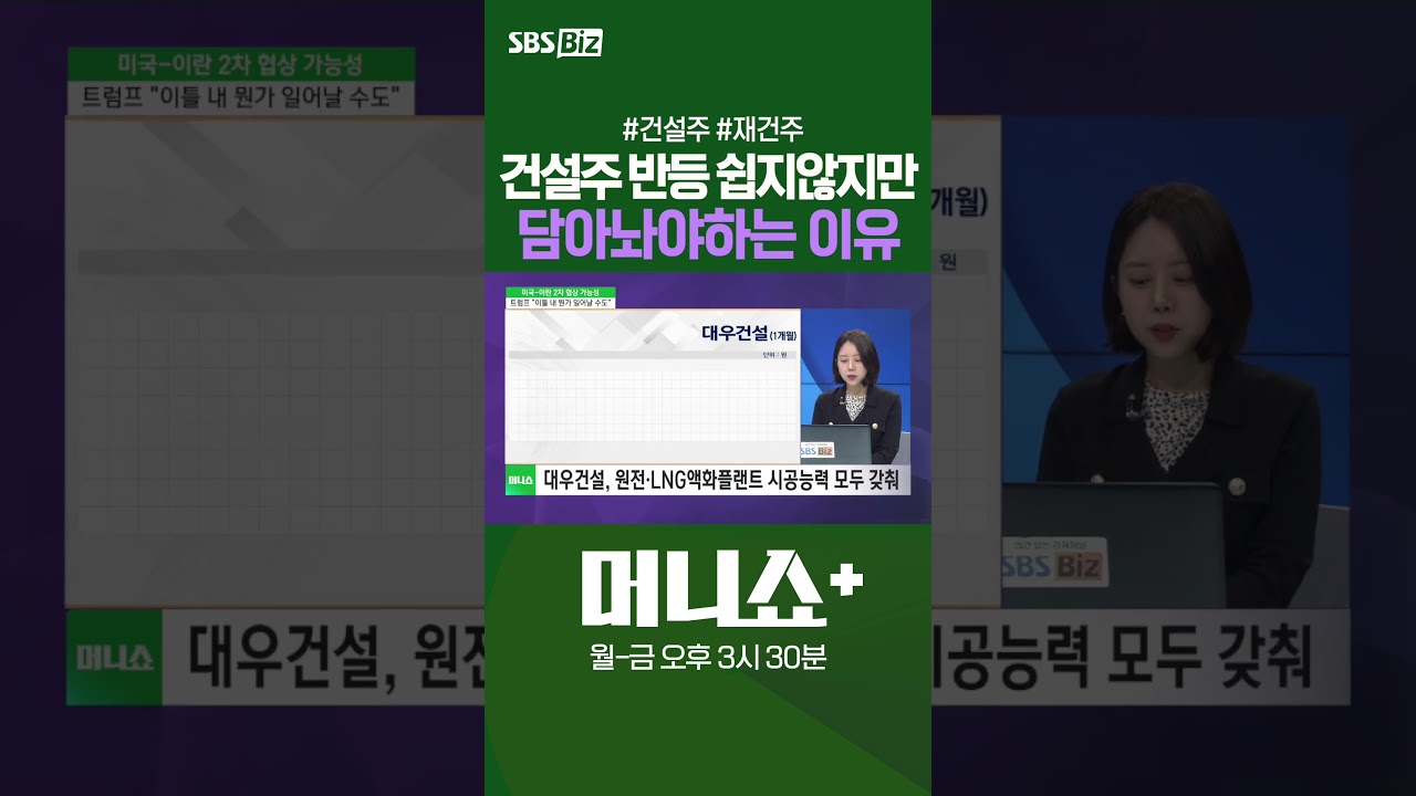 [머플] 건설주 반등 쉽지않지만 담아놔야하는 이유 #이지은 #Shorts