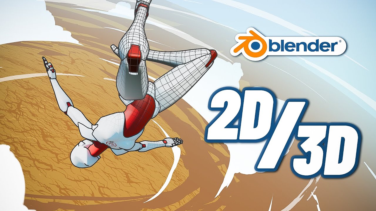 Как я смешиваю 2D и 3D анимацию в Blender