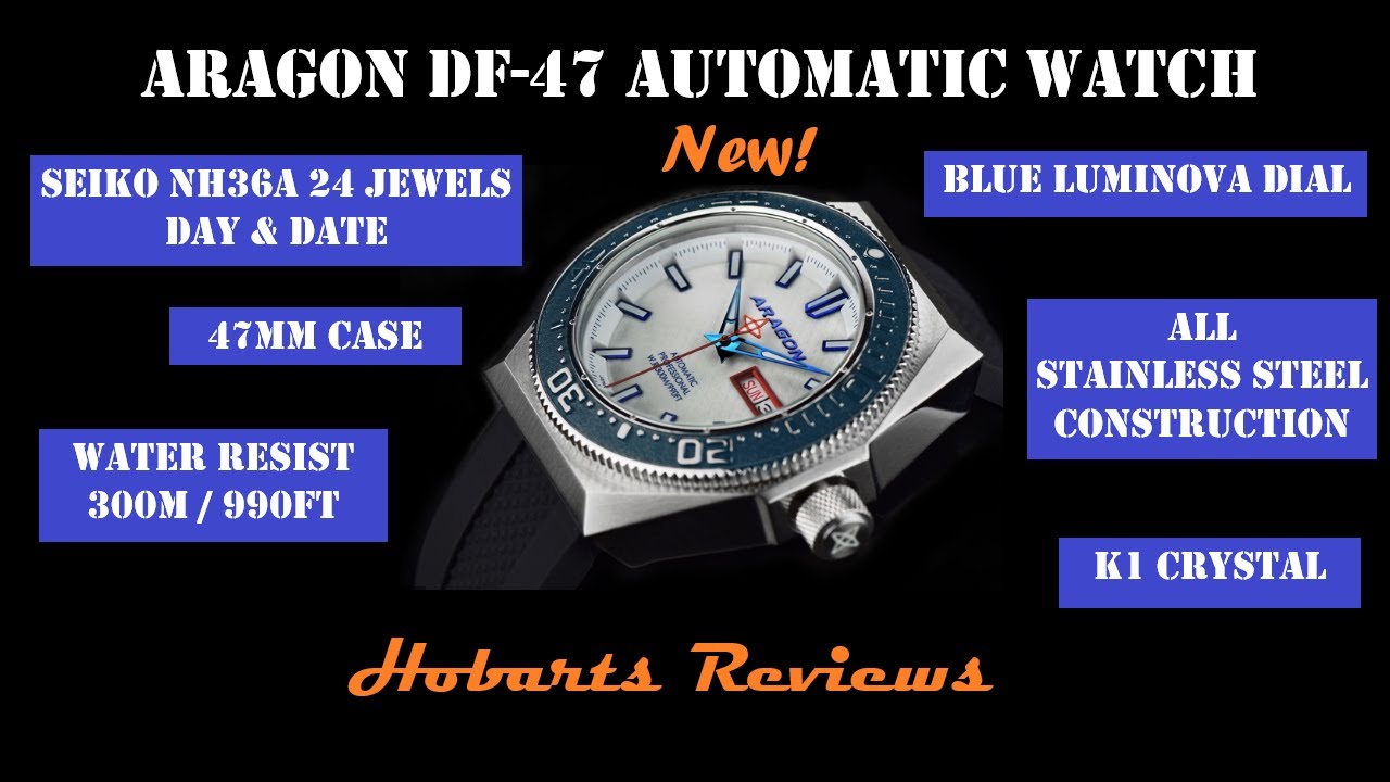 ARAGON DF-47 Automatic Watch | NH36 Seiko Movement  | Full Review