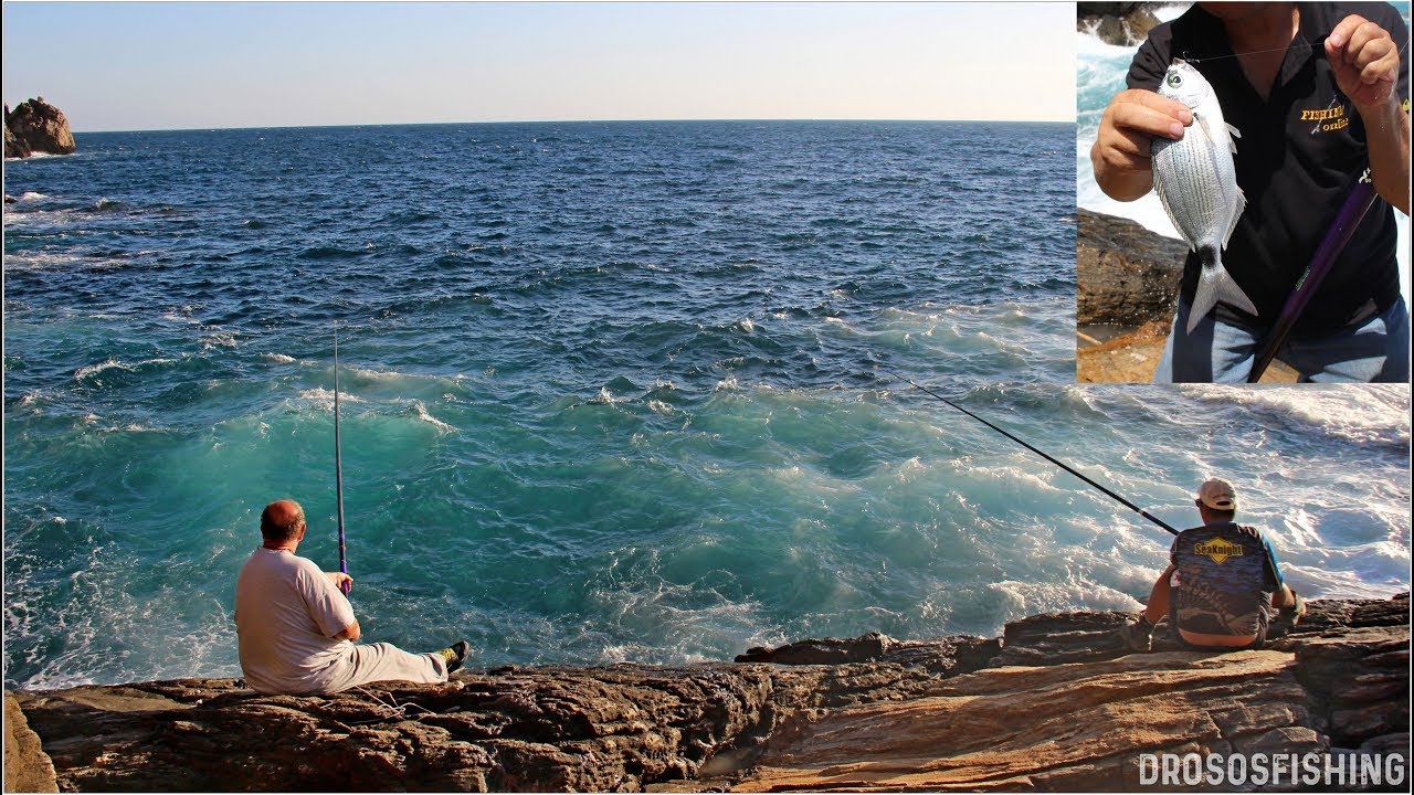 Pole fishing in Greece - Ψάρεμα απίκο στα βράχια