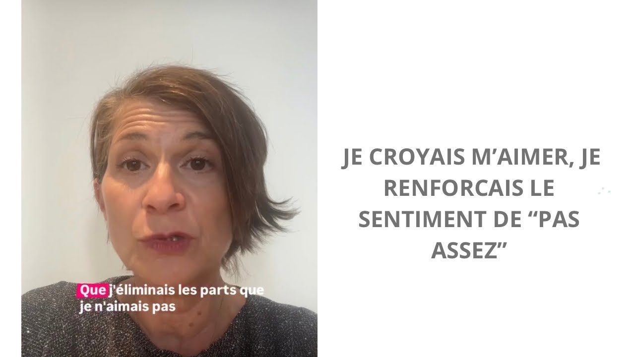 Je croyais m’aimer en réalité, je faisais de la discipline