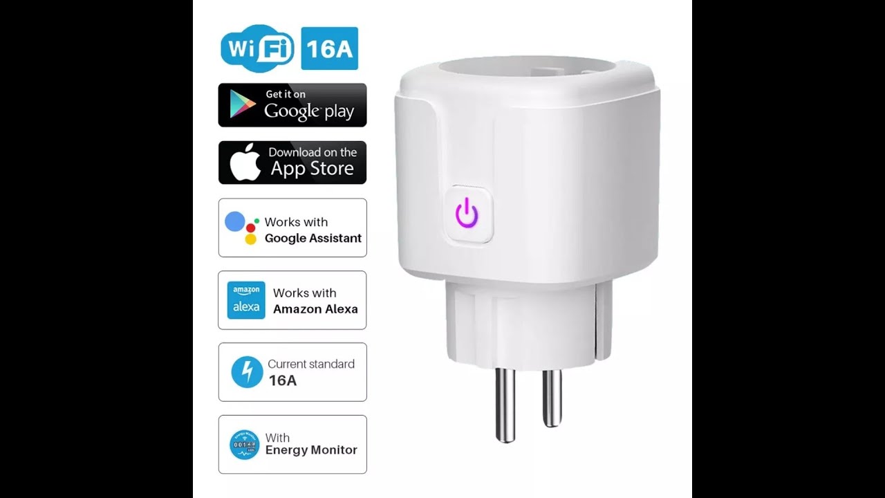 18. Wi-Fi Smart Plug 16A . Розетка адаптер для умного дома Tuya