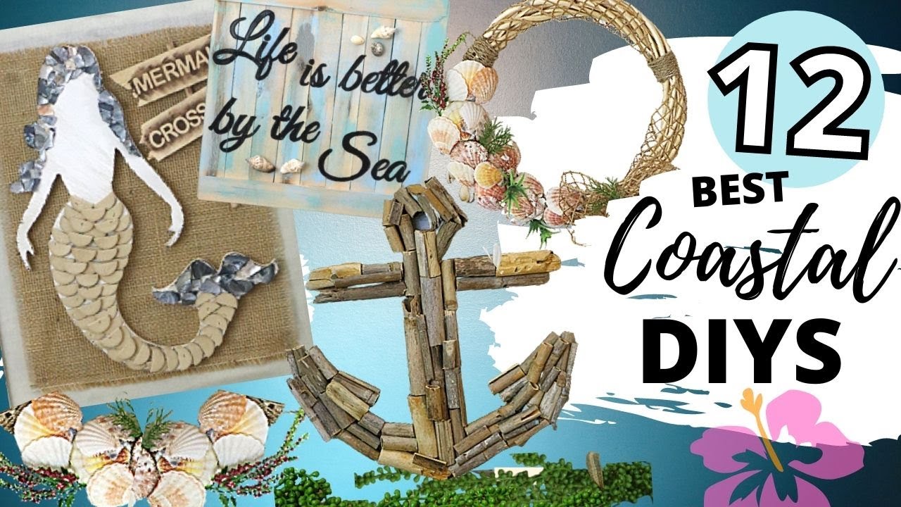 12 BEST COASTAL DIYS/BEACH ROOM DECOR/NAUTICAL DIYS/DOLLAR TREE BEACH DIYS