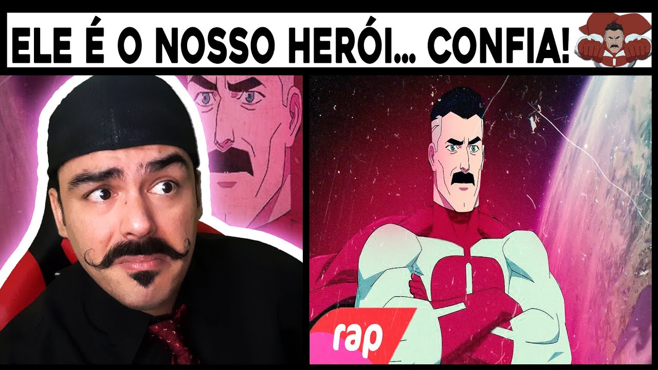 REACT - 7 MINUTOZ / Rap do Omni-Man (Invenc&iacute;vel) - OLHEM PRO C&Eacute;U | NERD HITS