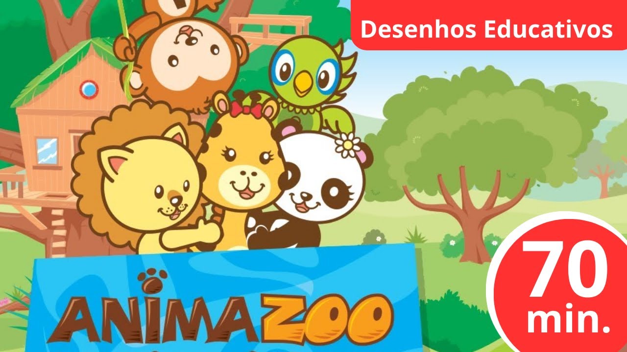 DESENHOS EDUCATIVOS 👶 Episódios Completos 🎵 e Musicais | Animazoo Kids 🦁🐼🐵🦒🦜