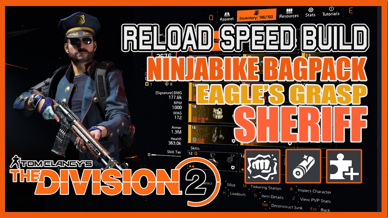 Reload Speed Build: Sheriff + Eagle's Grasp + Ninjabike Backpack