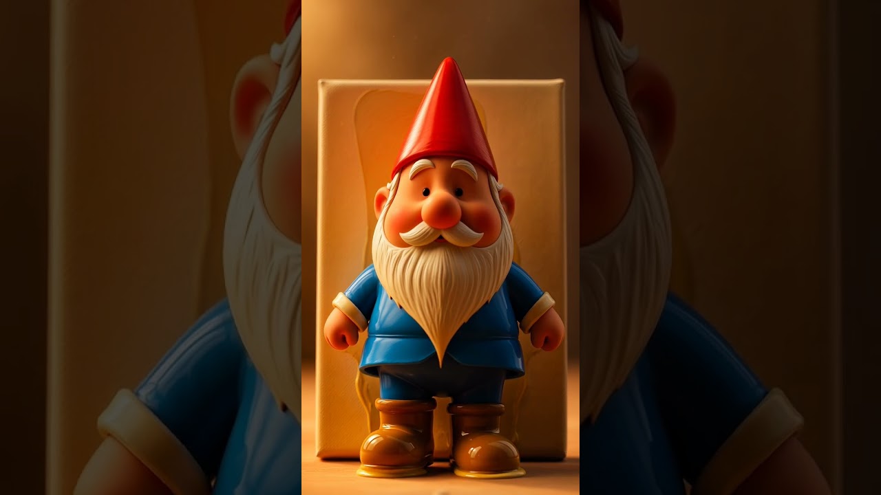 Oil Paint Gnome Pushes Out of Canvas 🧑&zwj;🌾✨ | Real Impasto 3D Transformation