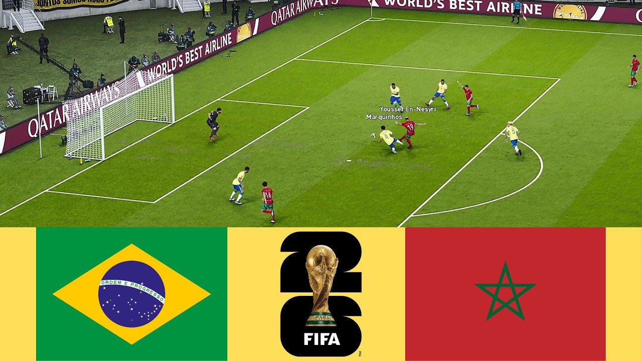 🔴 LIVE: Brazil vs. Morocco | FIFA World Cup 2026 | Group C | PES 2021 Simulation