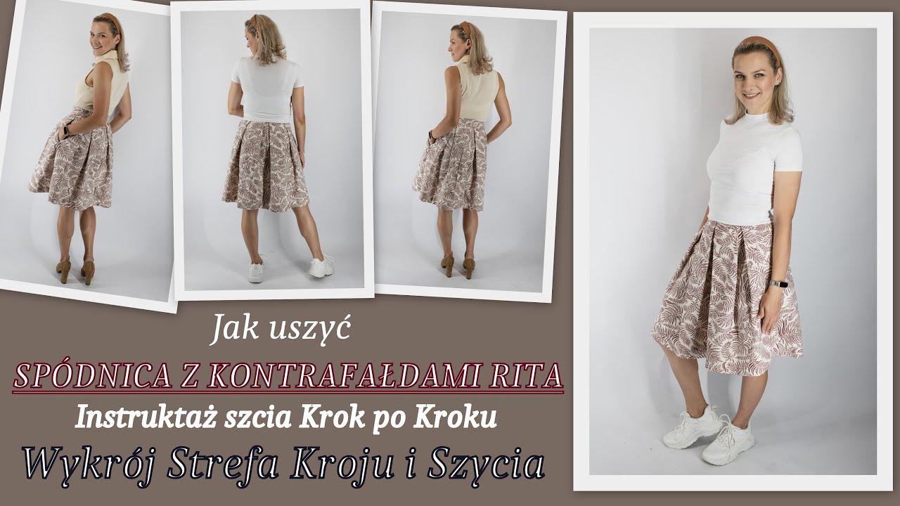 Jak uszyć spódnicę z kontrafałdami RITA - Krok po Kroku - Strefa Kroju i Szycia