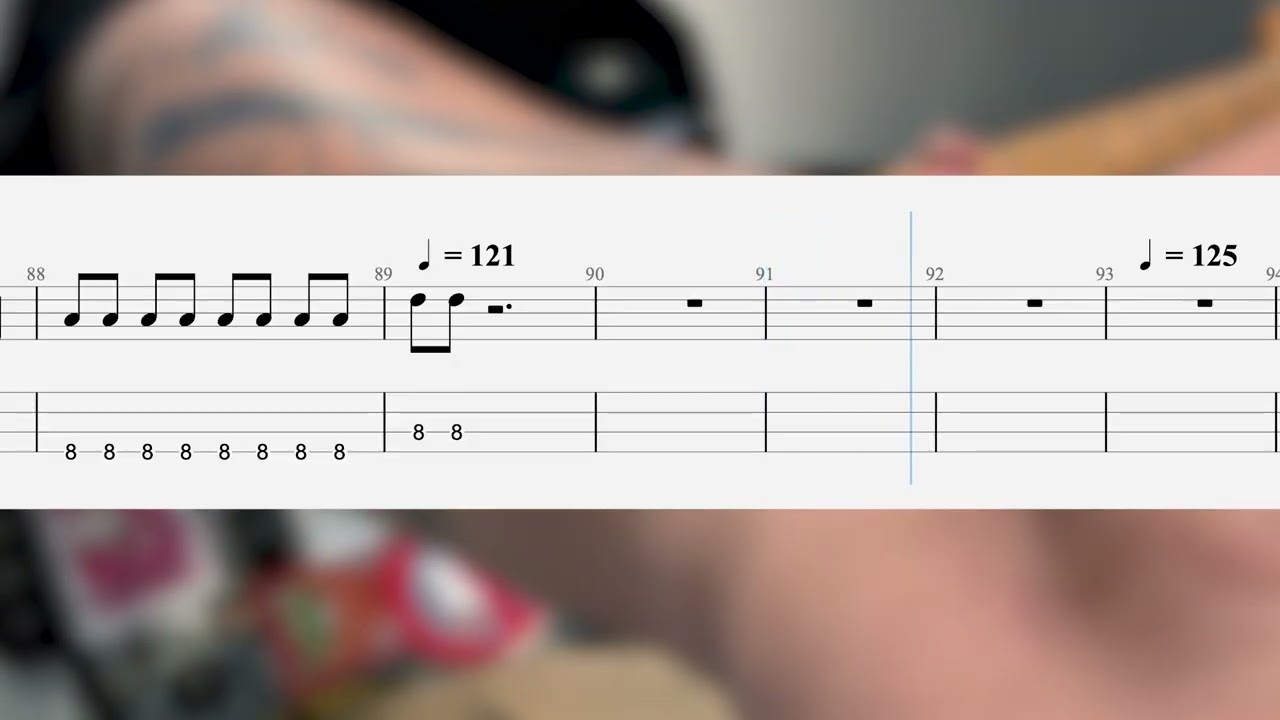 My Chemical Romance - Famous Last Words (Bass Backing Track With Tab)