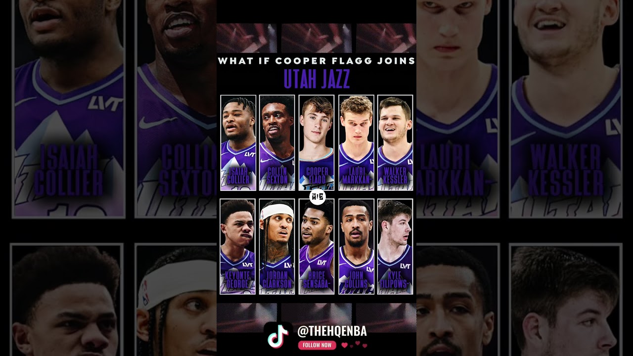 WHAT IF COOPER FLAGG GETS DRAFTED BY THE UTAH JAZZ/ POTENTIAL STARTING LINEUP 😱