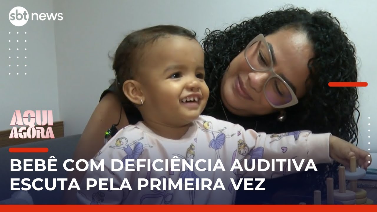 Bebê recebe implante coclear no Hospital das Clínicas da USP e escuta pela primeira vez | #AquiAgora