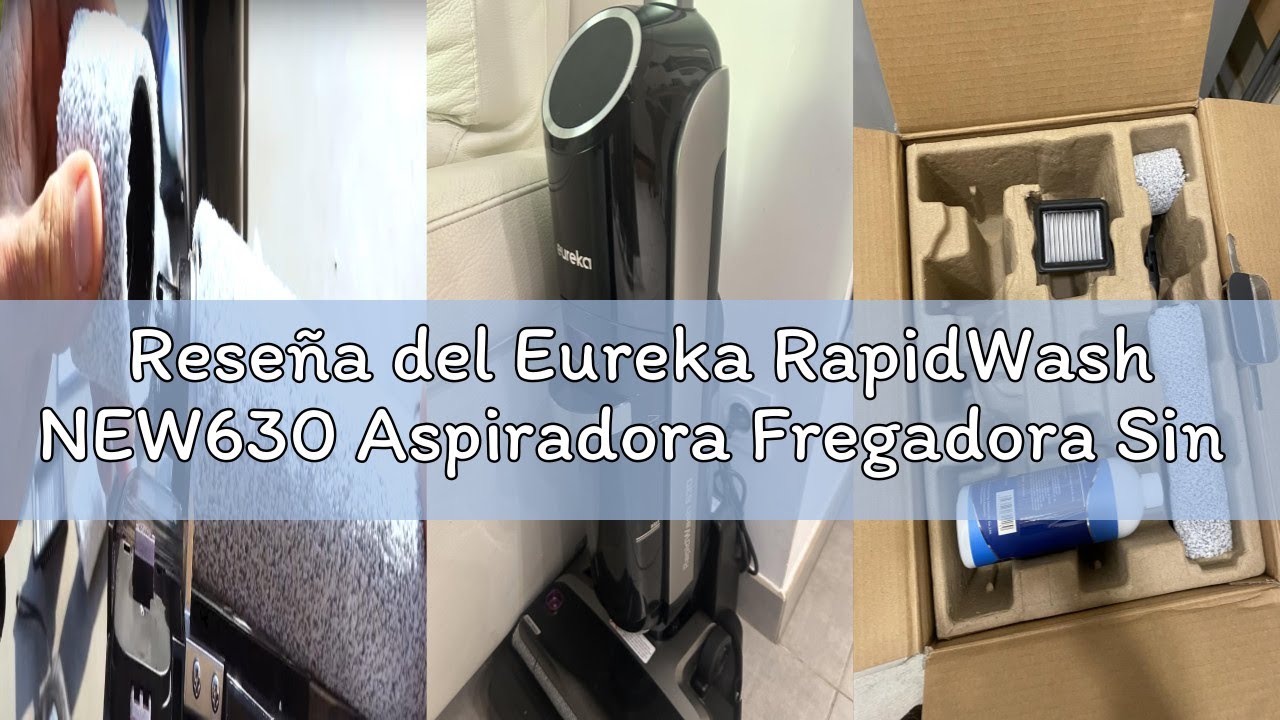 Reseña del Eureka RapidWash NEW630 Aspiradora Fregadora Sin Cable en Seco y Húmedo,Posición Plana de
