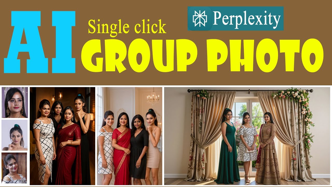 How to create group photo from only head available, in tamil , with ai tool perplexity ai.
