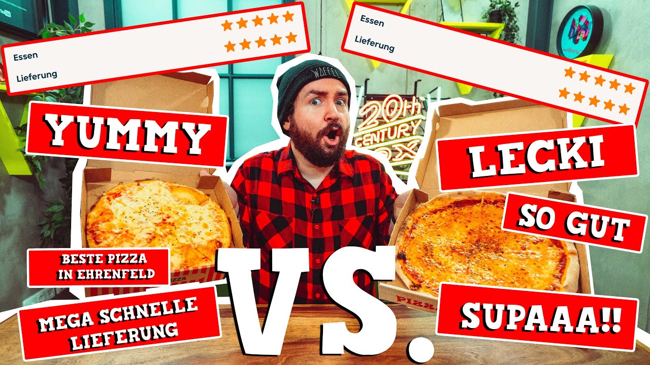 Wir BESTELLEN bei den ZWEI BESTEN PIZZA Lieferdiensten