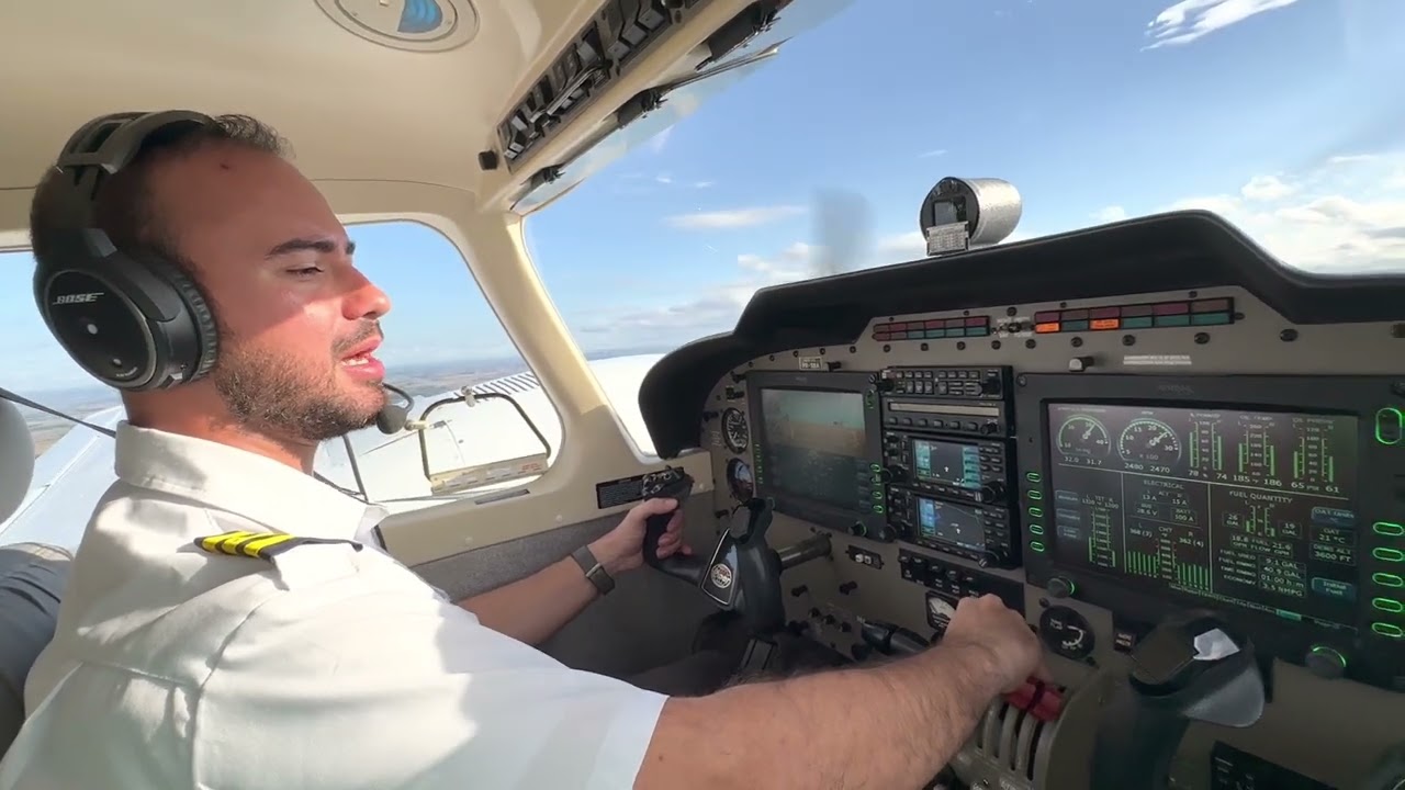 Levantando voo do aeroporto de Ibirubá com Seneca V