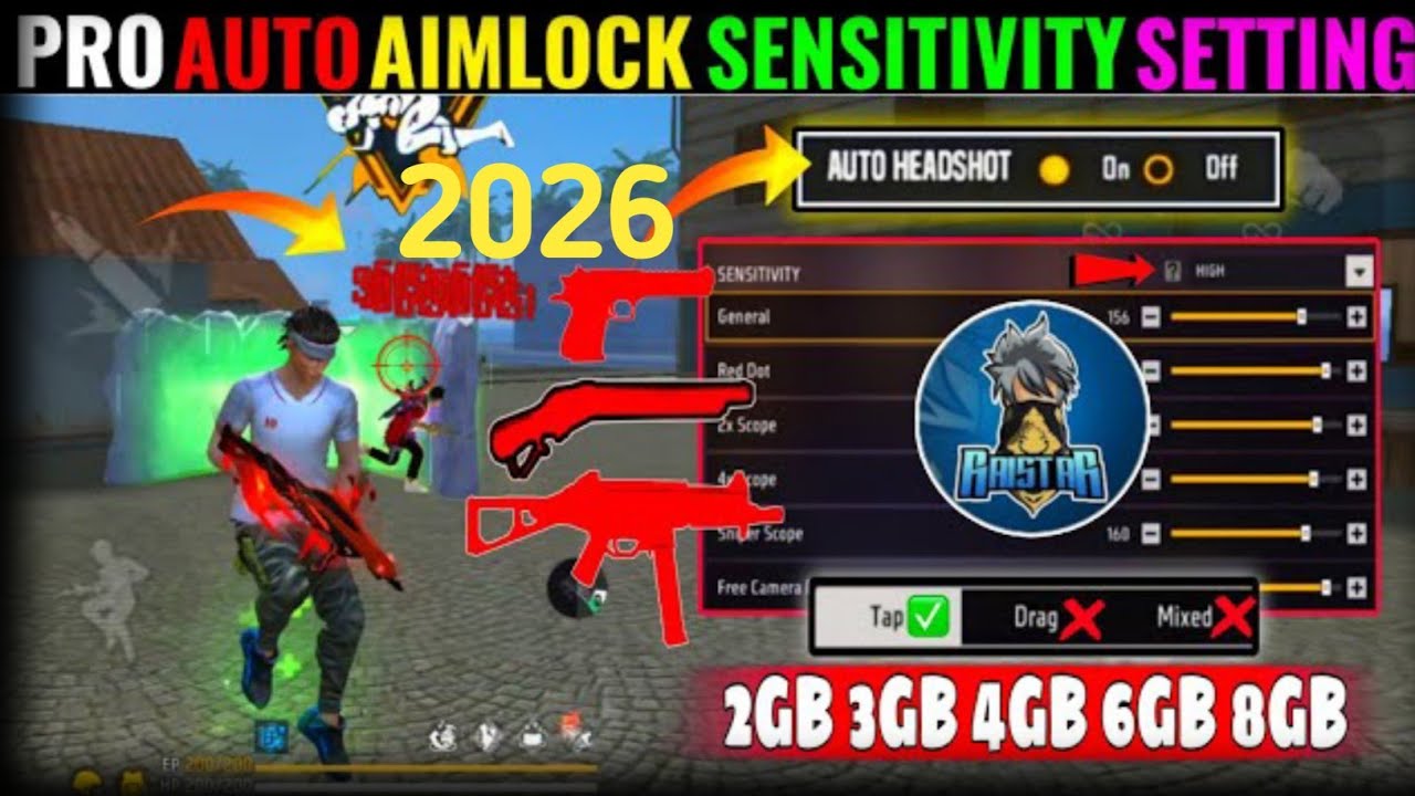 NEW Sancvitiy 2026🤫নতুন সেনসিভিটি😮NEW SANCIVITY IN FREE FIRE  ]#viral #freefire #gaming #newsupdate