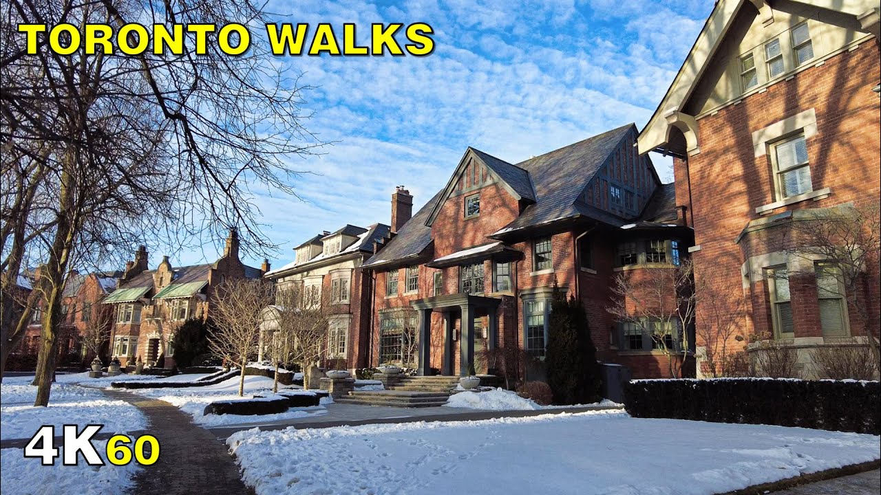 Toronto Rosedale Neighbourhood Walk on a Cold January 31, 2021