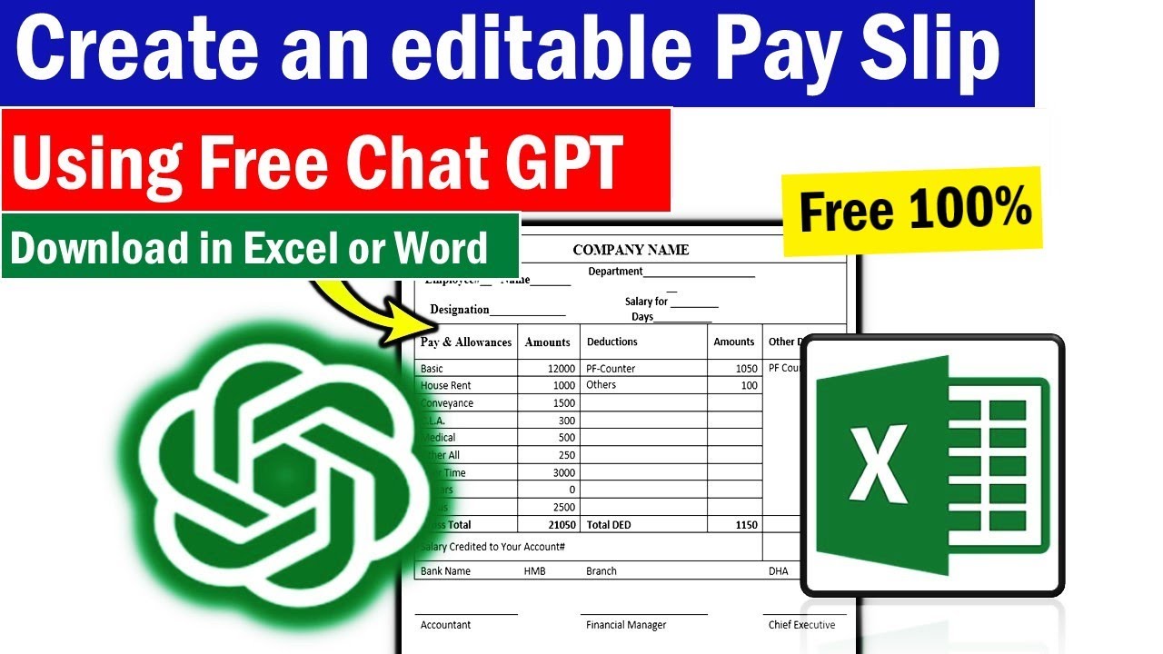 Создайте профессиональную зарплатную квитанцию ​​с помощью Chat GPT бесплатно | сгенерируйте расч...