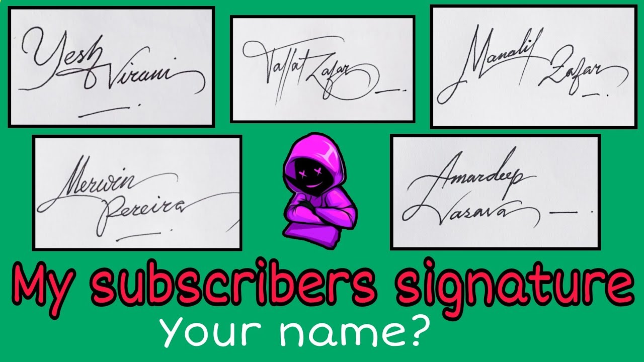 Subscribers name signature | Thanks❤ | Anup calligraphy |