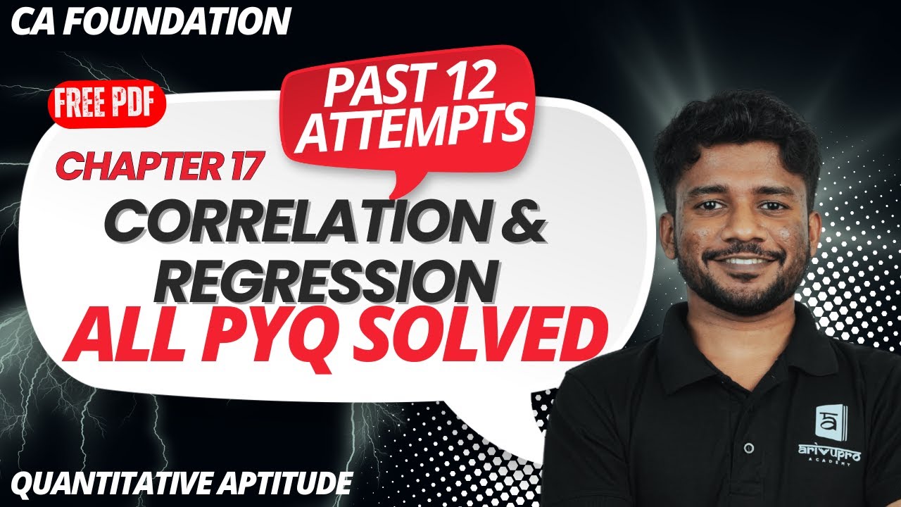 🔴CA Foundation | Chapter 17 All PastYear Questions Solved | Quantitative Aptitude | Nithin Jan 26