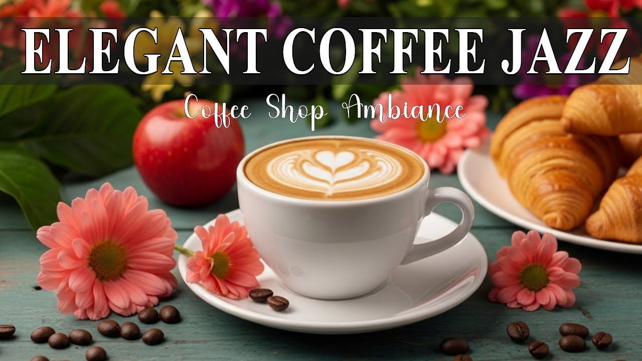 Elegant Coffee Jazz☕Coffee Shop Ambiance Instrumental and Relaxing Jazz Cafe Music for Studying