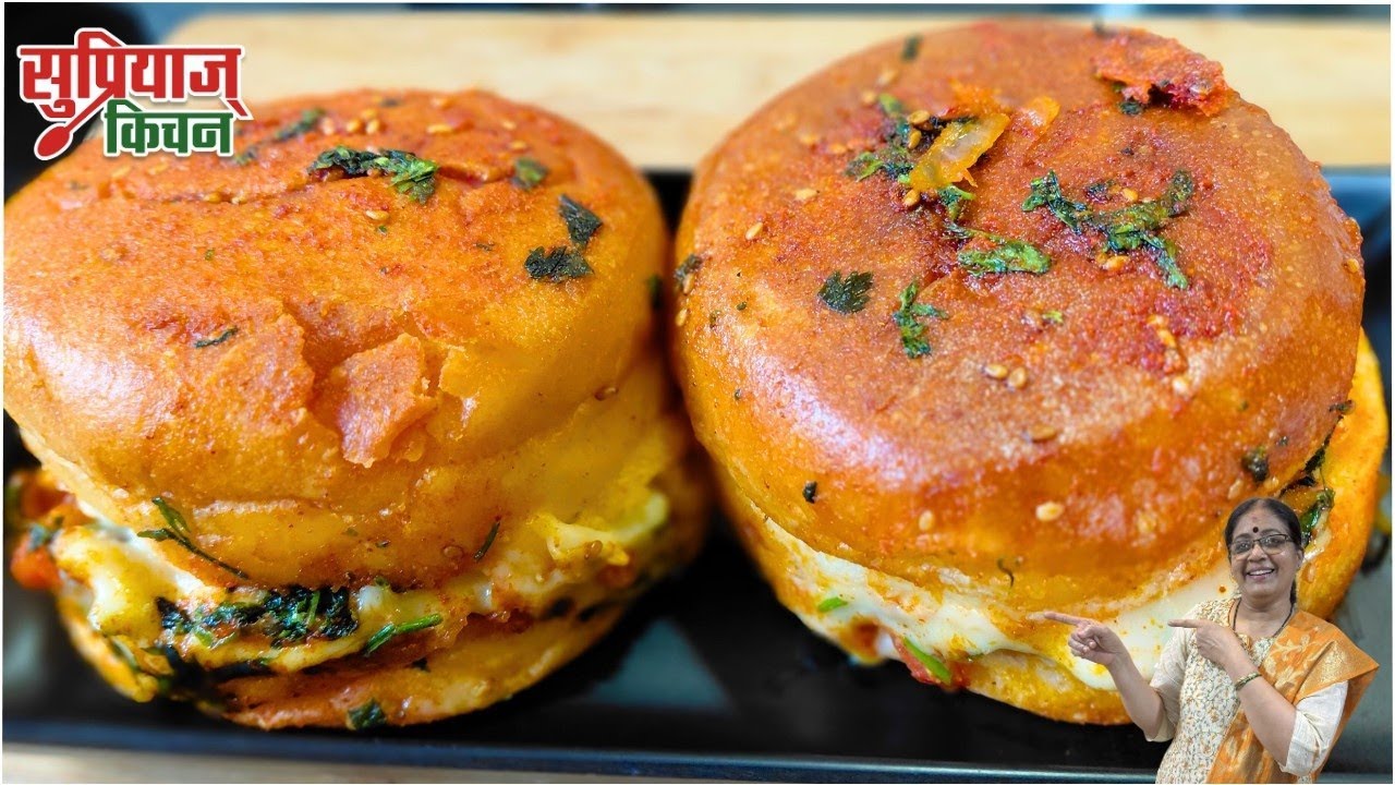 Street style Spicy Tawa Burger | Easy Tawa Burger at home | Indian Veg Burger | Supriya Kitchen