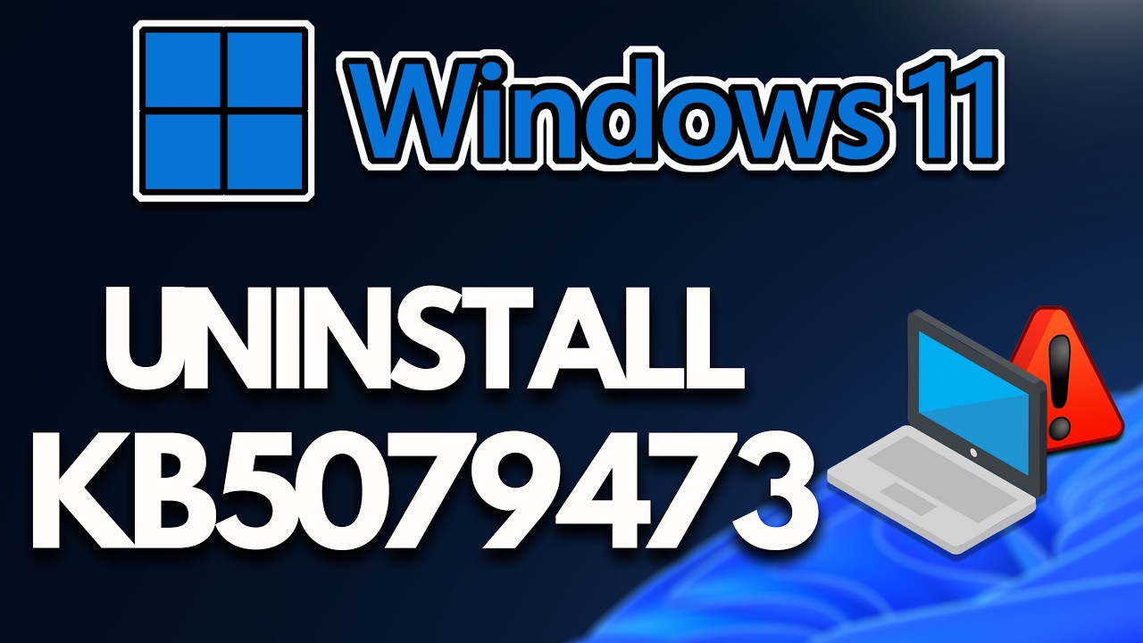 How To Uninstall KB5079473 Update On Windows 11 - Tutorial✅