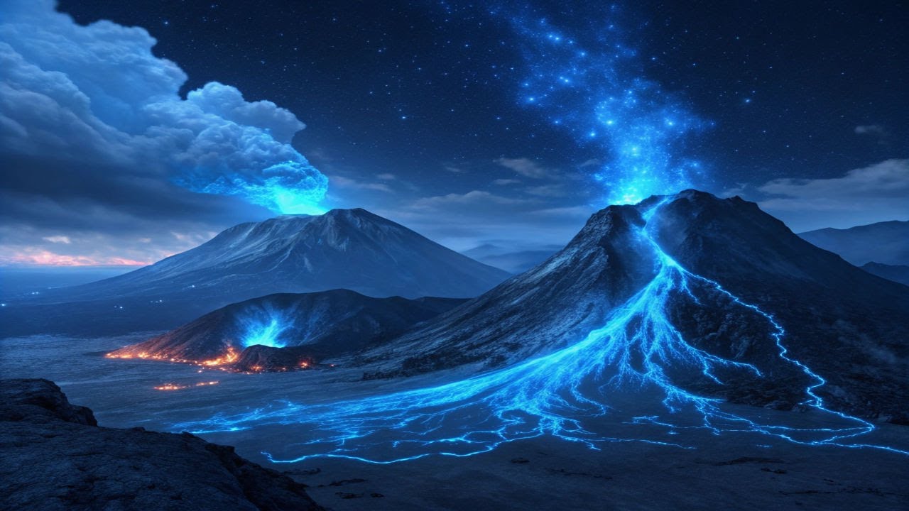 Blue Lava Volcanoes: Where Fire Burns Electric Blue | Brain Bites