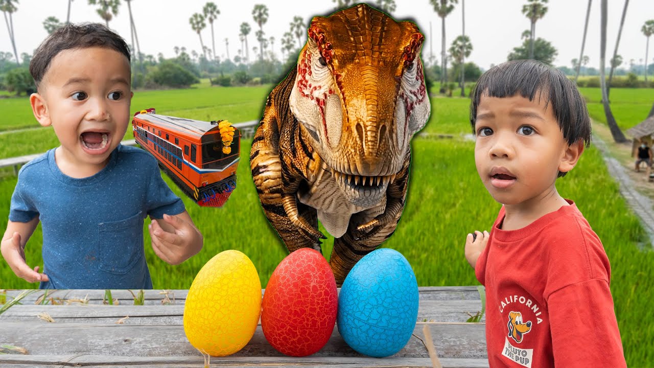นั่งรถไฟจิ๋วหนี ไดโนเสาร์ทีเร็กซ์หวงไข่ ณ ปทุมคาเฟ่ | พี่ปลื้ม