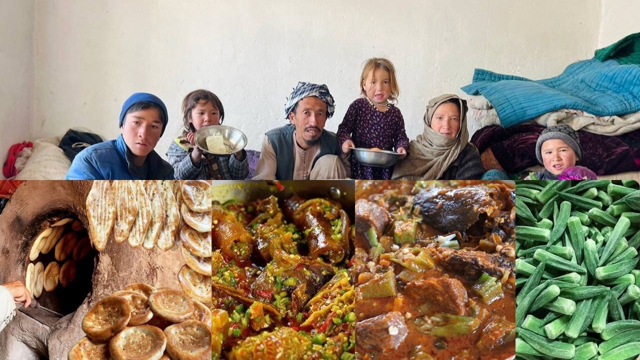 Life in Afghanistan's Mountain Caves | Traditional Village Cooking in a Remote Afghan Village