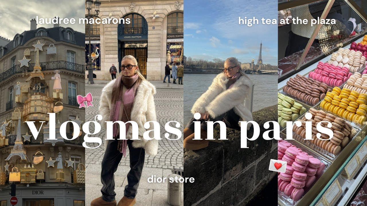 GIRLY VLOGMAS IN PARIS ♡ dior store, laudree, high tea at the plaza athenee | Scarlett Frazer