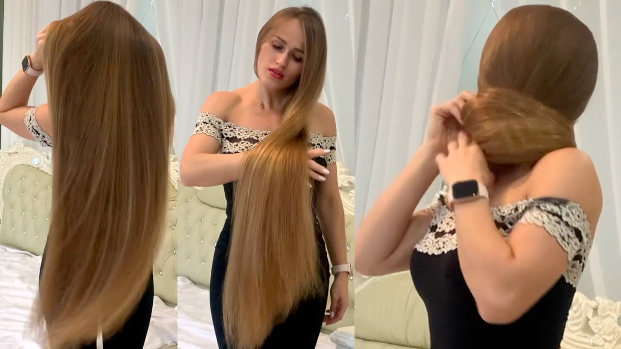 RealRapunzels | Julia's Silky Hair Play in The Morning (preview)