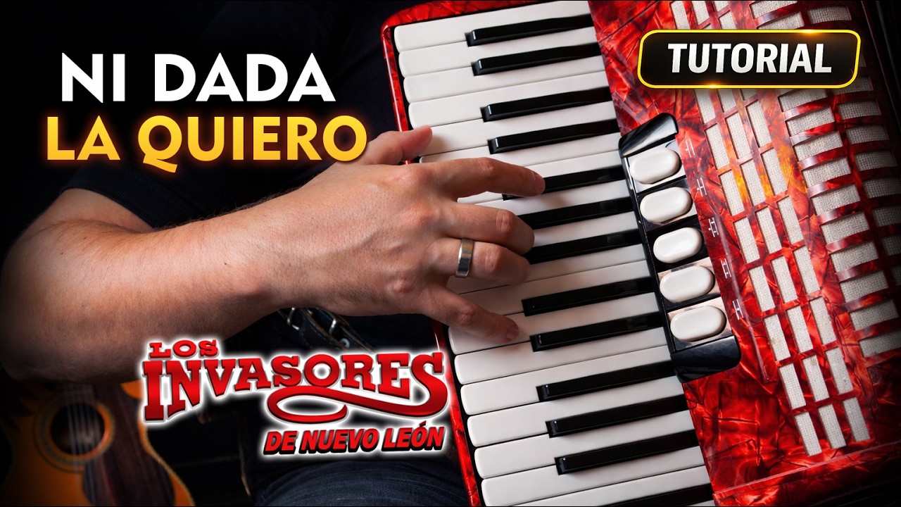 "Ni Dada la Quiero" TUTORIAL en Teclado / Piano - Acordeon de Teclas