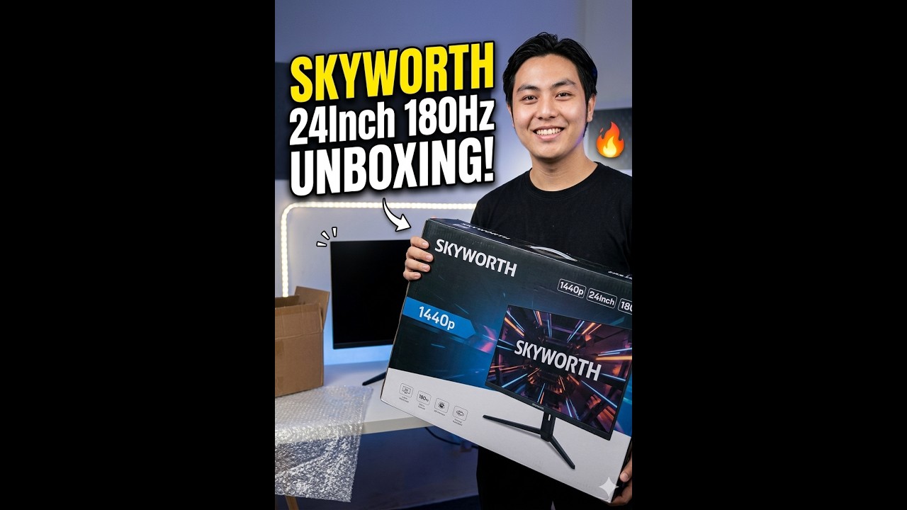 Unboxing Monitor Skyworth H24G30Q 2K 180Hz 24 Inch