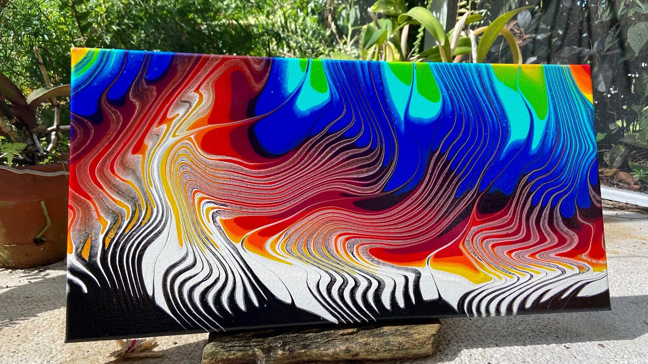 How to Paint with a Comb / Acrylic Pouring Fluid Art