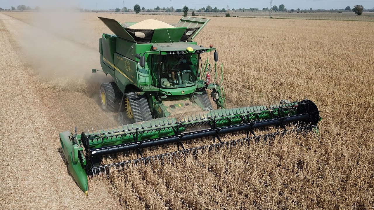 John Deere S780 | Trebbiatura soia 2023 | Tasi e Tira Team