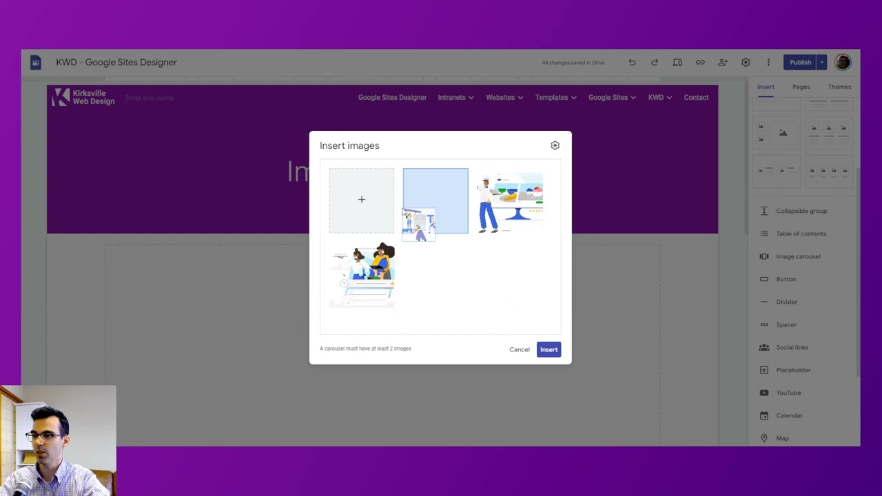 How to Use the Image Carousel (Slideshow) in Google Sites