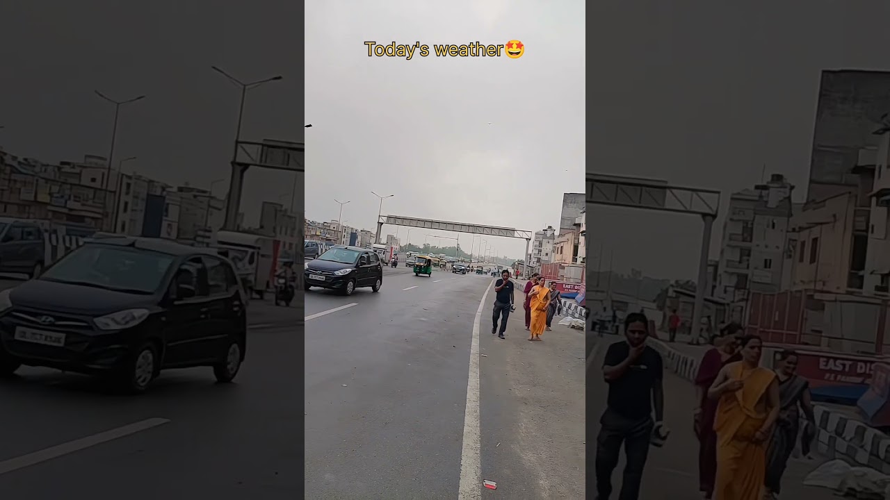 Today's Delhi Weather | Indian Monsoon | Delhi Morning 2025 #wheather #akshardham #rain