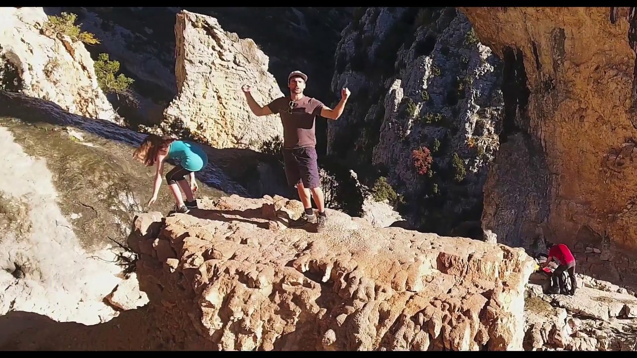 Climbing in Rodellar with a drone