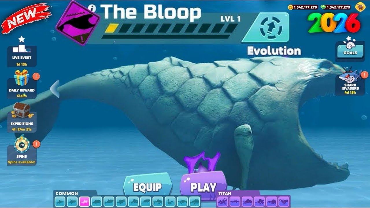 Hungry Shark Evolution New Shark Update 2026 🦈 | All 27 Sharks Unlocked Gems & Coins Gameplay