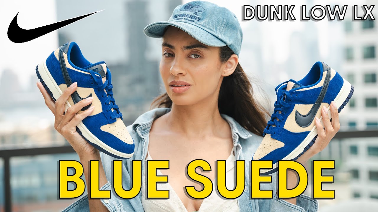 Another QUALITY Nike Dunk Low LX!  Blue Suede On Foot Review and How to Style