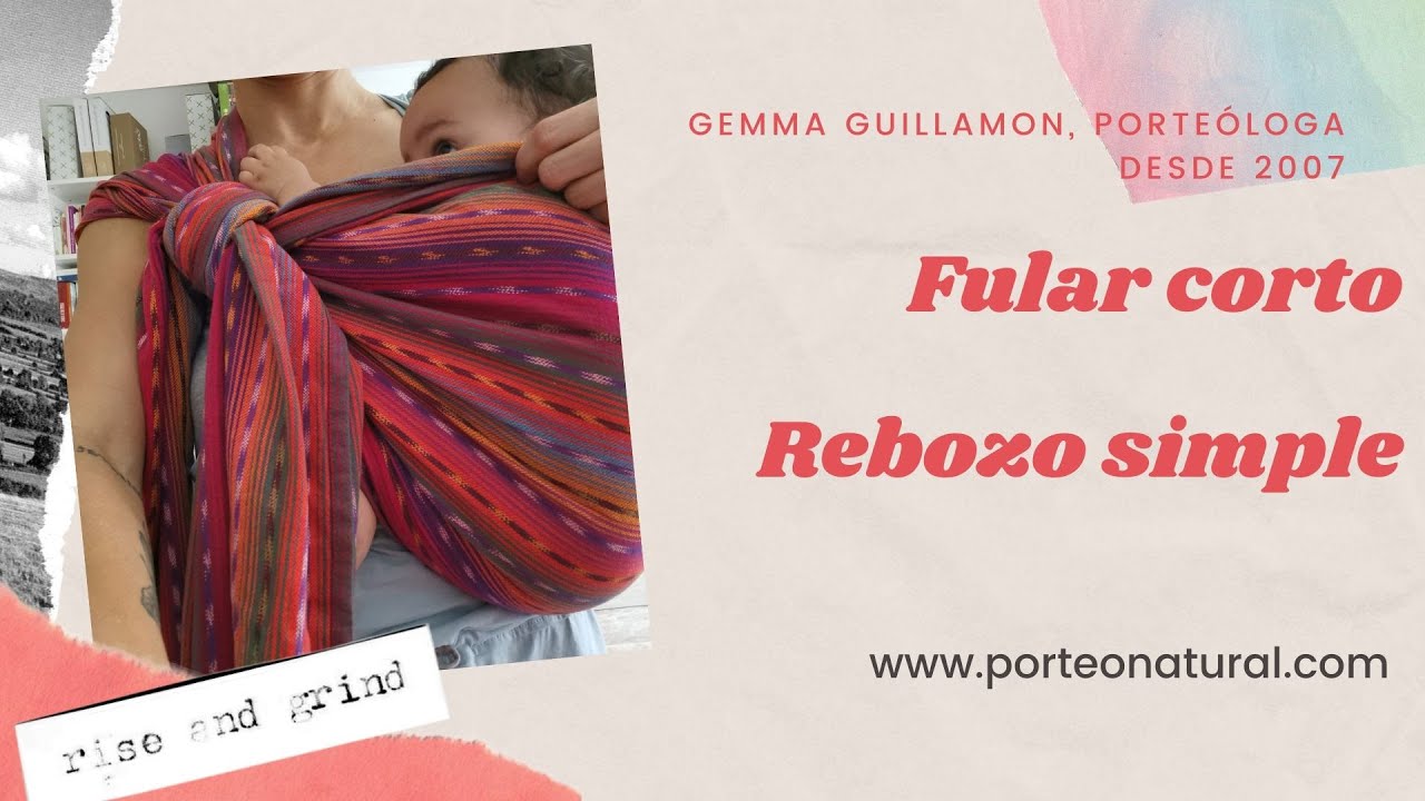 Fular corto Variación 1 Rebozo simple